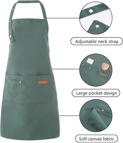 Tosewever Art Aprons for Women Painting Pottery Baking, Mens Buckle Straps - Image 2