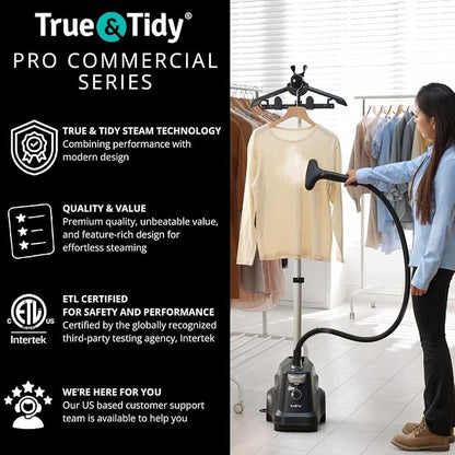 True & Tidy® Heavy-Duty Industrial Standing Garment Steamer - Image 6