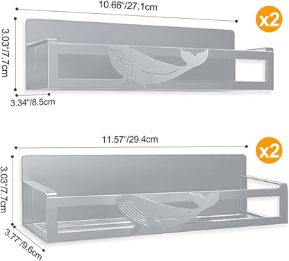 Magnetic Spice Rack for Refrigerator, 4 Pack Metal Magnetic Shelf Organizer for - Image 8