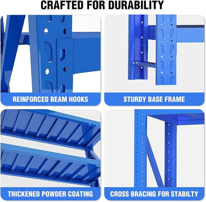 Storage Shelves Heavy Duty, Metal Garage Shelving Units, 4 Tier Storage Rack - Image 4