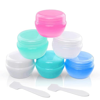 Cosywell Travel Containers - 6PCS Refillable Leak-proof Cream Jars for Toiletries, Lotion, Cosmetic, Body Cream