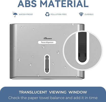 Paper Towel Dispenser Wall Mount, Adhesive No Drilling Multifold Trifold C Fold - Image 7