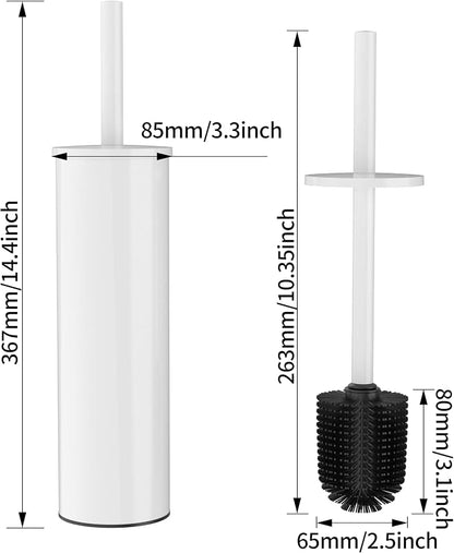 Toilet Brush and Holder Set, Stainless Steel Toilet Bowl Brush - Image 7