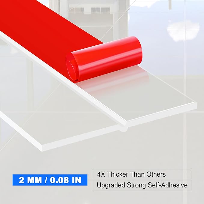 ToLanbbt Weather Stripping Silicone Door Seal Strip 2 in x 10 ft Door Draft - Image 3