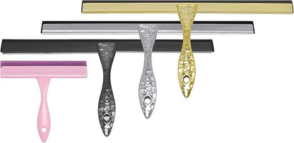 2-Pack Shower Squeegee for Glass Doors, 12 inch Gold Stainless Steel & 5 inch - Image 8