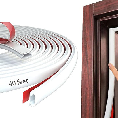 White Rubber Weather Stripping Door Seal Strip, D Shape Door Rubber Weather by PUNDIN