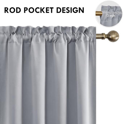 DWCN Blackout Curtains Room Darkening Thermal Insulated Bedroom Curtains Window - Image 4