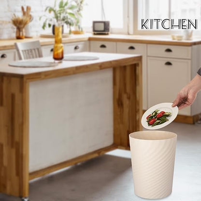 UUJOLY Plastic Small Trash Can Wastebasket, Garbage Container Basket - Image 5