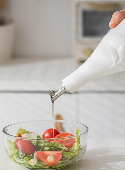 HOMBENE Porcelain Oil and Vinegar Dispenser Set, 16 oz Olive Oil Dispenser - Image 3