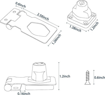 Alise Keyed Hasp Lock, 2.5 Inch Safety Packlock Clasp Hasp Lock Latch - Image 3