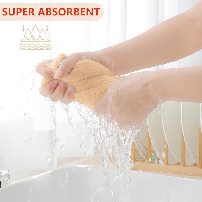 Homaxy 100% Cotton Waffle Weave Kitchen Dish Towels, Ultra Soft Absorbent Quick - Image 3
