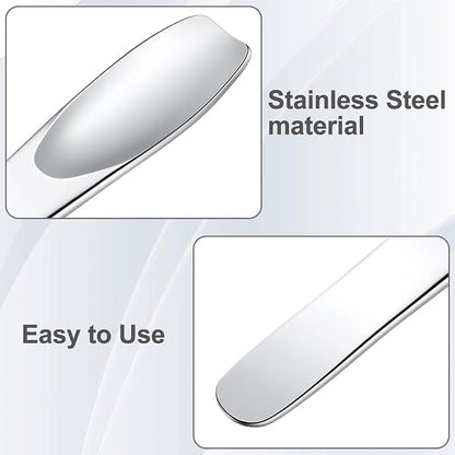 Pndeyo 3pcs Mini Stainless Steel Makeup Spatula, 2.75x0.45in Reusable Cosmetic - Image 3