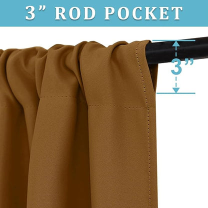 RYB HOME Bedroom Curtains Blackout - Image 2