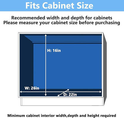 2 Tier Individual Pull Out Cabinet Organizer 25½" W x 21½" D, Heavy Duty - Image 4