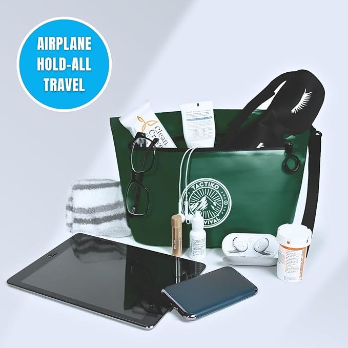 Tactiko Heavy-Duty Splash Water Resistant Zipper Pouches - 2L Hold-All Organizers for Dry Bags, Travel Bags (Green)