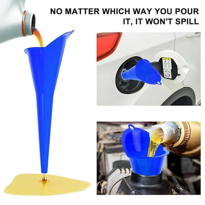 3-Pack Long-Neck Oil Funnels, Gas & Transmission Fluid - Image 2