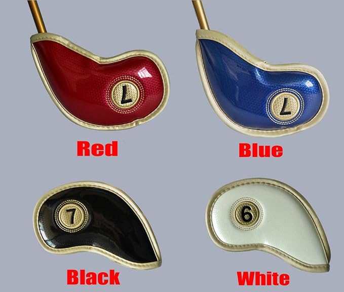 HISTAR 10pcs Crystal Pu Leather Golf Iron Head Covers Set Iron Club Headcover - Image 7
