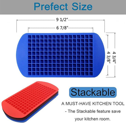 Silicone Mini Ice Cube Trays 3 Pack, 160 Crushed Ice Cube Molds Easy Release - Image 5