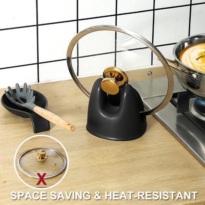 Nihow Pot Lid Holder: Stable Ceramic Pan Lid Holder - Image 4