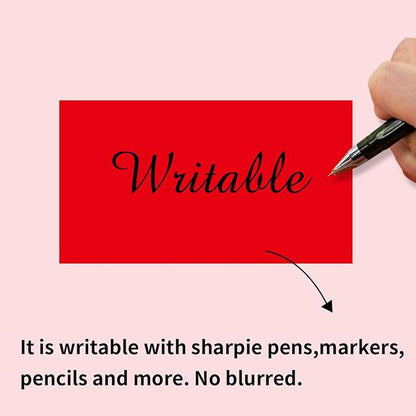 STARLIBOO 250 Red 2*3 Inch Rectangle Removable Writable Color Coding Labels - Image 4