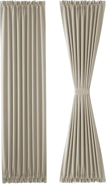 DWCN French Door Curtains – Rod Pocket Thermal Blackout Curtain - Image 7