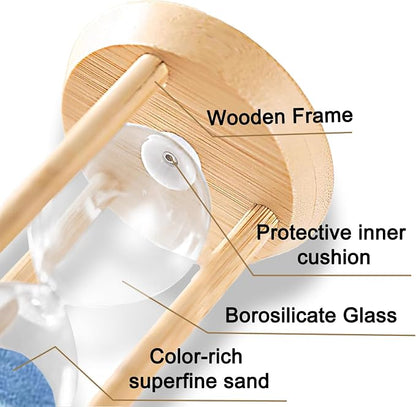 2 Minute Sand Timer, 2 Min Wooden Hourglass, Wood Mini Sand Clock, Two Minute - Image 4