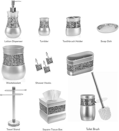 Crackled Glass Toilet Brush - Image 7