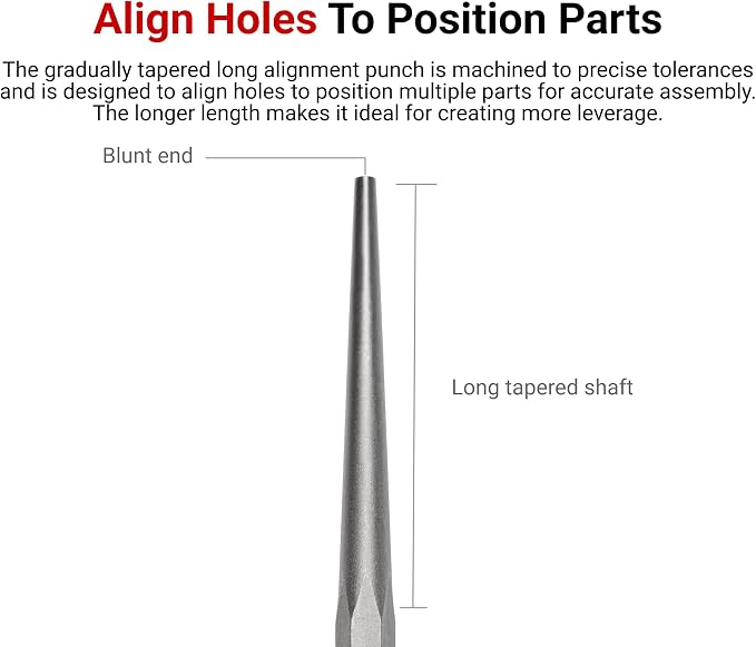 TEKTON Long Alignment Punch Set, 3-Piece | 66556 | Made in USA - Image 2