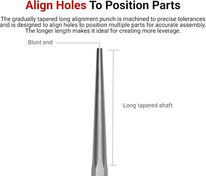 TEKTON Long Alignment Punch Set, 3-Piece | 66556 | Made in USA - Image 2