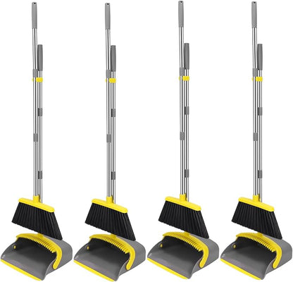 NACENA Broom and Dustpan Set, 52-in Long Adjustable Handle Broom Dustpan Combo by NACENA