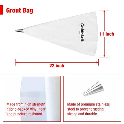Goldblatt 4 Pieces Tile Grout Masonry Mortar Bag Set, Includes 3 Pieces Tear - Image 2