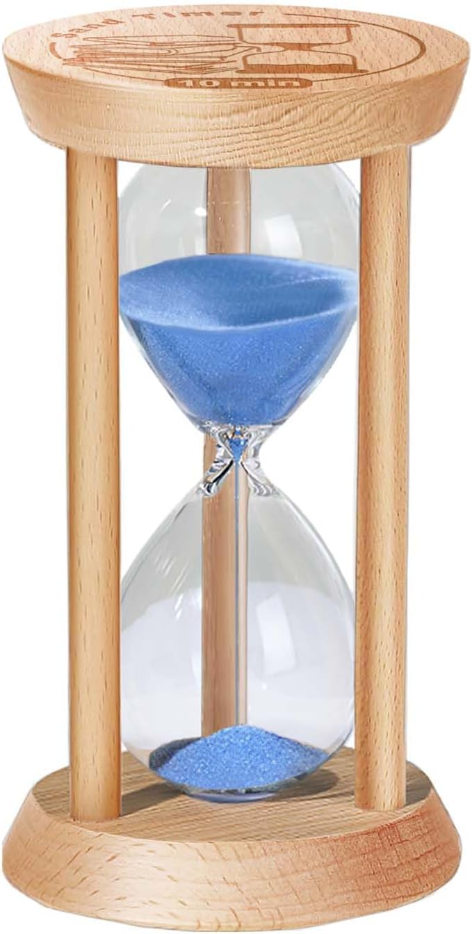 3 Minute Sand Timer, 3 Min Wooden Hourglass, Wood Mini Sand Clock, Three Minute by Kwiwis