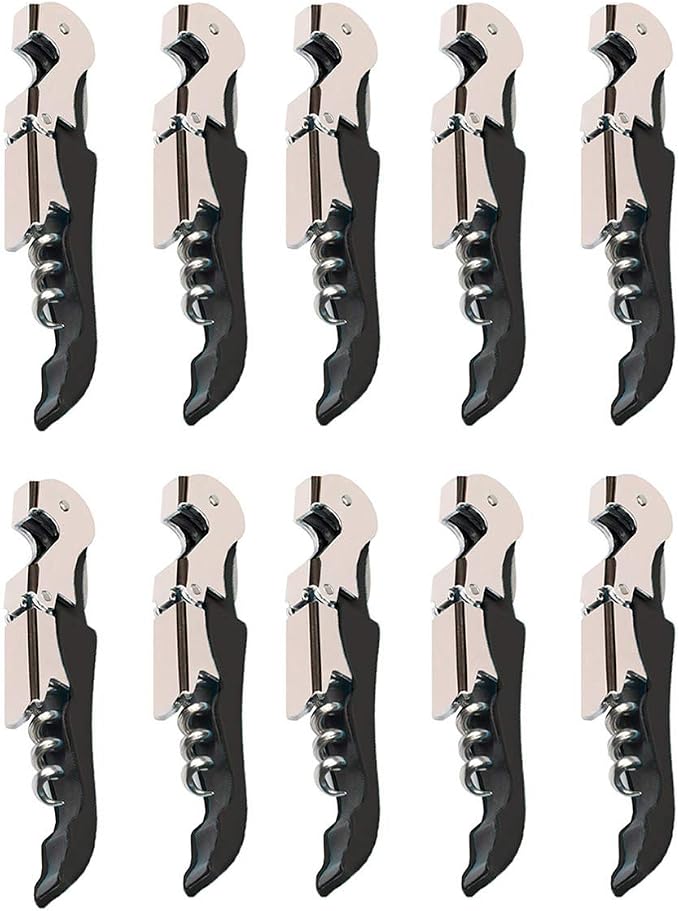Professional Waiter Corkscrew Wine Openers Set, Heavy Duty Stainless Steel by Kit-Home