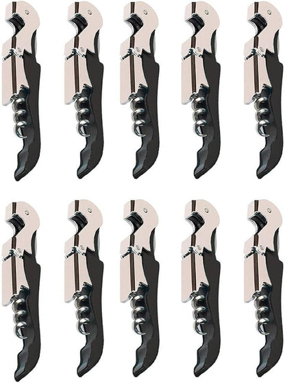 Professional Waiter Corkscrew Wine Openers Set, Heavy Duty Stainless Steel by Kit-Home