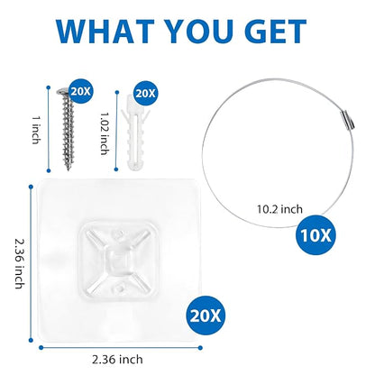 Adhesive Furniture Wall Anchors, Vinkqiado Anti Tip Furniture Safety Straps - Image 6