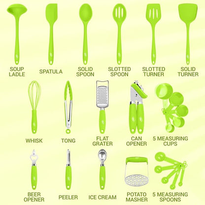Kaluns Silicone Kitchen Utensils Set 24 Pcs Silicone Cooking Utensils Set - Image 2