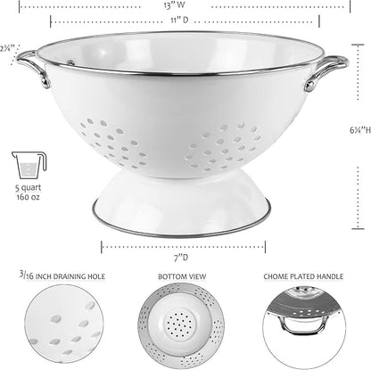 Calypso Basics by Reston Lloyd Powder Coated Enameled Colander, 5 Quart - Image 6