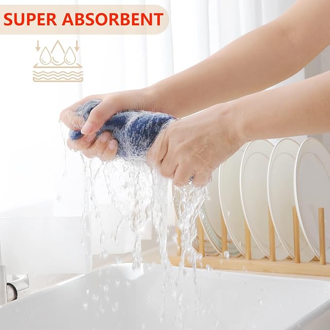 Homaxy 100% Cotton Waffle Weave Kitchen Dish Cloths, Ultra Soft Absorbent Quick - Image 3