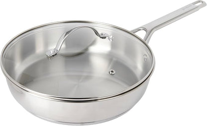 GoodCook Stainless Steel Deep Saute Pan 10.25-Inch, Oven-Safe to 500F & by GoodCook