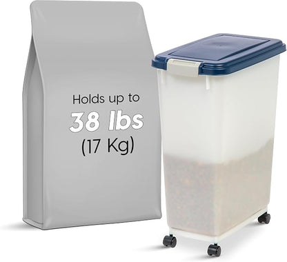 IRIS USA Airtight Dog Food Storage Container, Attachable Wheels, - Image 3