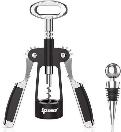 IPOW Wine Opener, Zinc Alloy Wine Bottle Opener, Wing Corkscrew Heavy Duty by IPOW