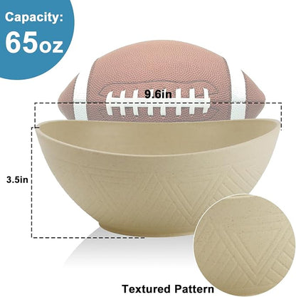 Large Bowls 65 OZ, Wheat Straw Bowls Set of 4, Unbreakable Salad Bowl, - Image 2
