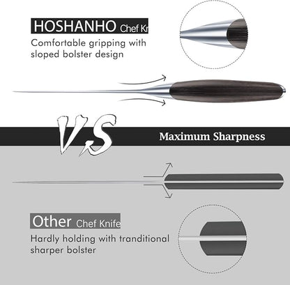 HOSHANHO 6 inch Kitchen Knife in Japanese High Carbon Steel, Professional - Image 5