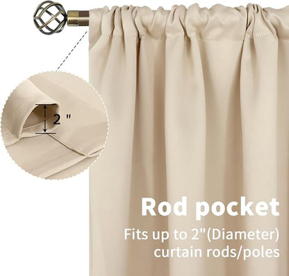 BGment Short Blackout Curtains for Bedroom 40 Inches Long - Image 5