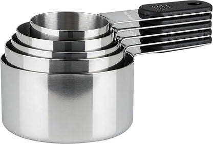 Magnetic Handles 5 Piece Stainless Steel Measuring Cups, Kitchen Gadgets - Image 5