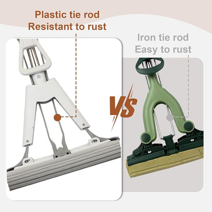 Sponge Mop for Kitchen Bathroom Garage Floor Cleaning Telescope Handle - Image 3