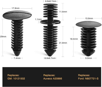 GOOACC 146PCS Nylon Bumper Shield Retainer & Double End Xmas Tree Retainers - Image 4