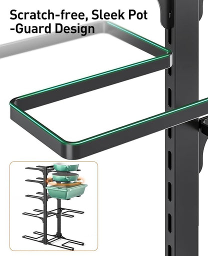 ORDORA 10-Tier Pots and Pans Organizer under Cabinet, Kitchen Cabinet - Image 7