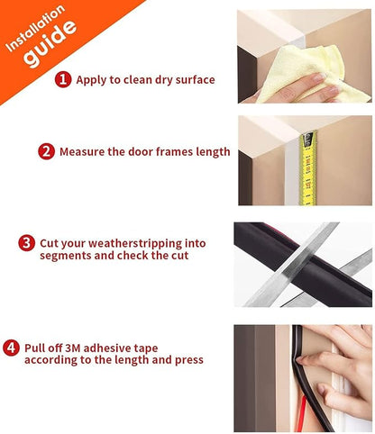 Brown Rubber Weather Stripping Door Seal Strip, D Shape Door Rubber Weather - Image 8