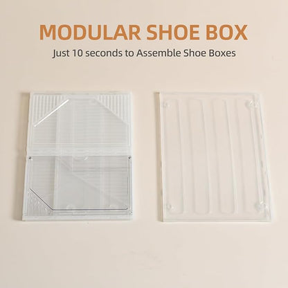 Modular XX-Large Shoe Organizer, 6 Pack Shoe Storage Organizer Easy to Assemble - Image 4